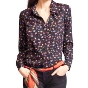 CABI Ferris blouse black/multi confetti print